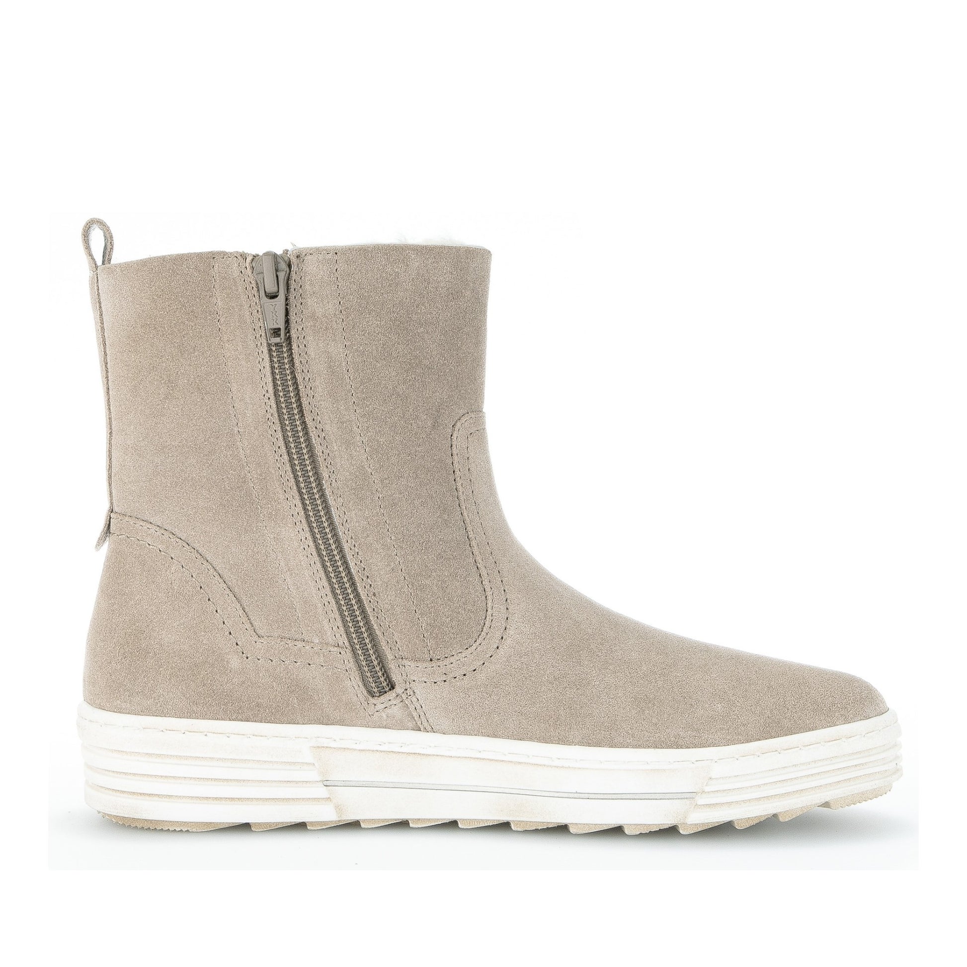 Women's Beige Warm Wedge Winter Boots