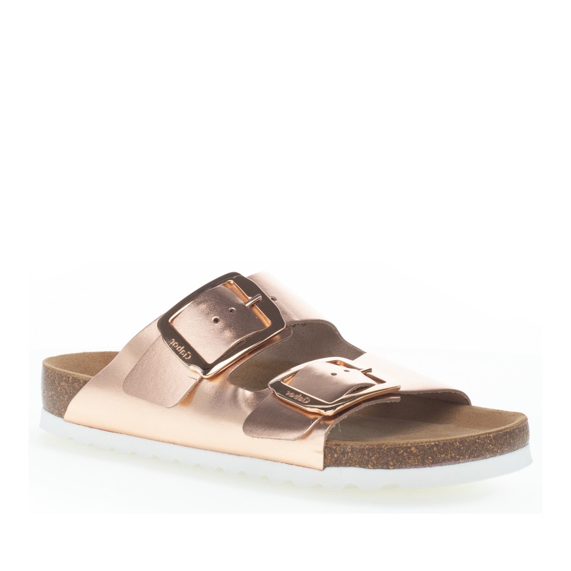 Women's Gold Wedge Open-Toe Slippers