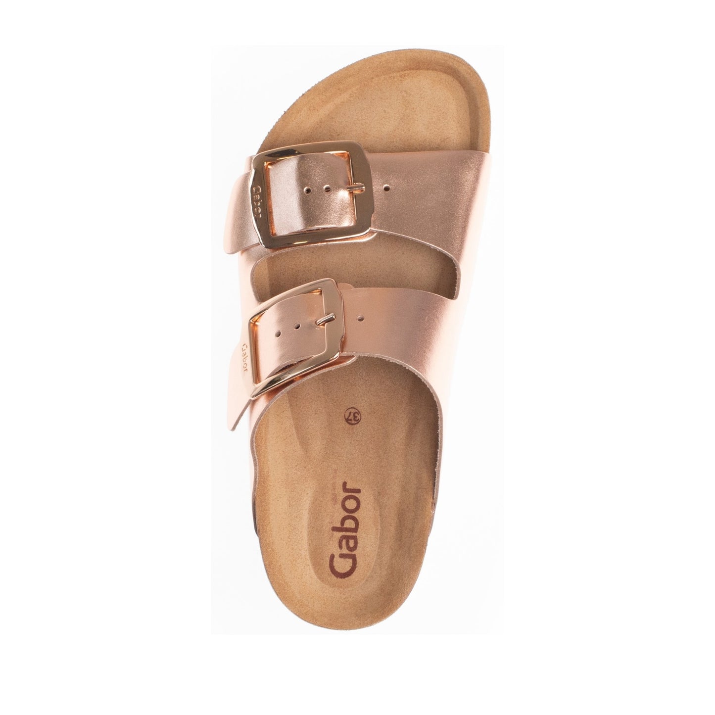 Women's Gold Wedge Open-Toe Slippers