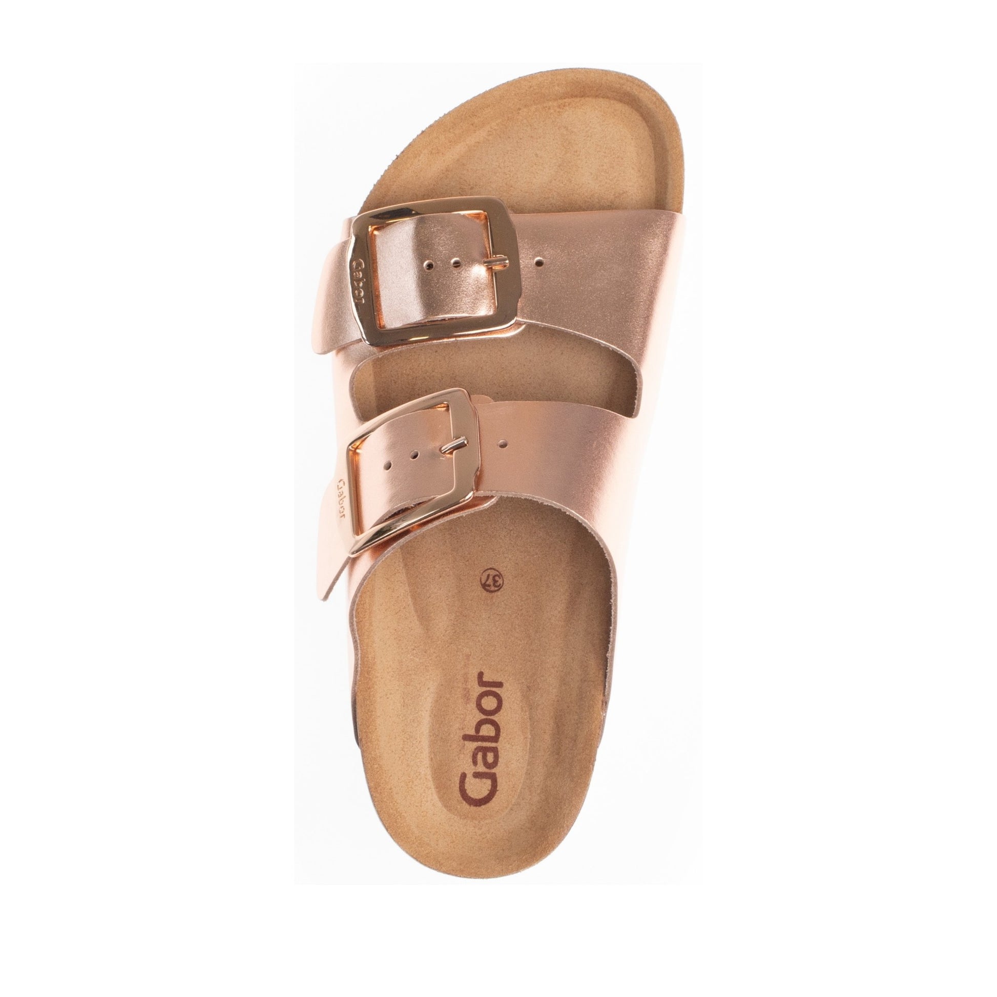 Women's Gold Wedge Open-Toe Slippers