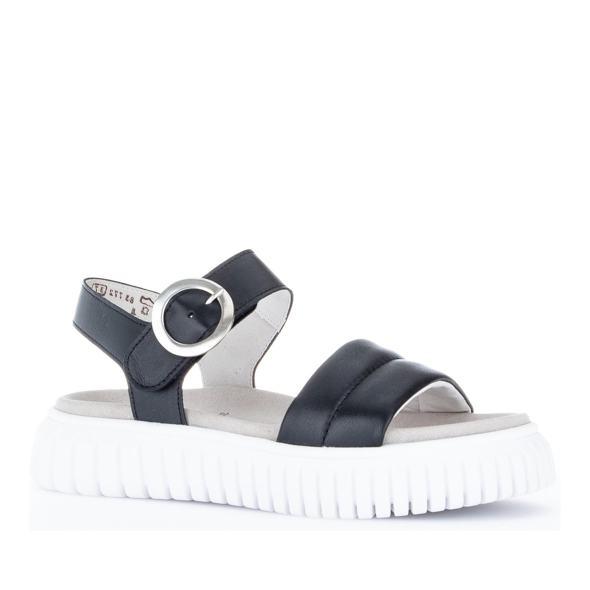 Women's Black Wedge Open-Toe Sandals