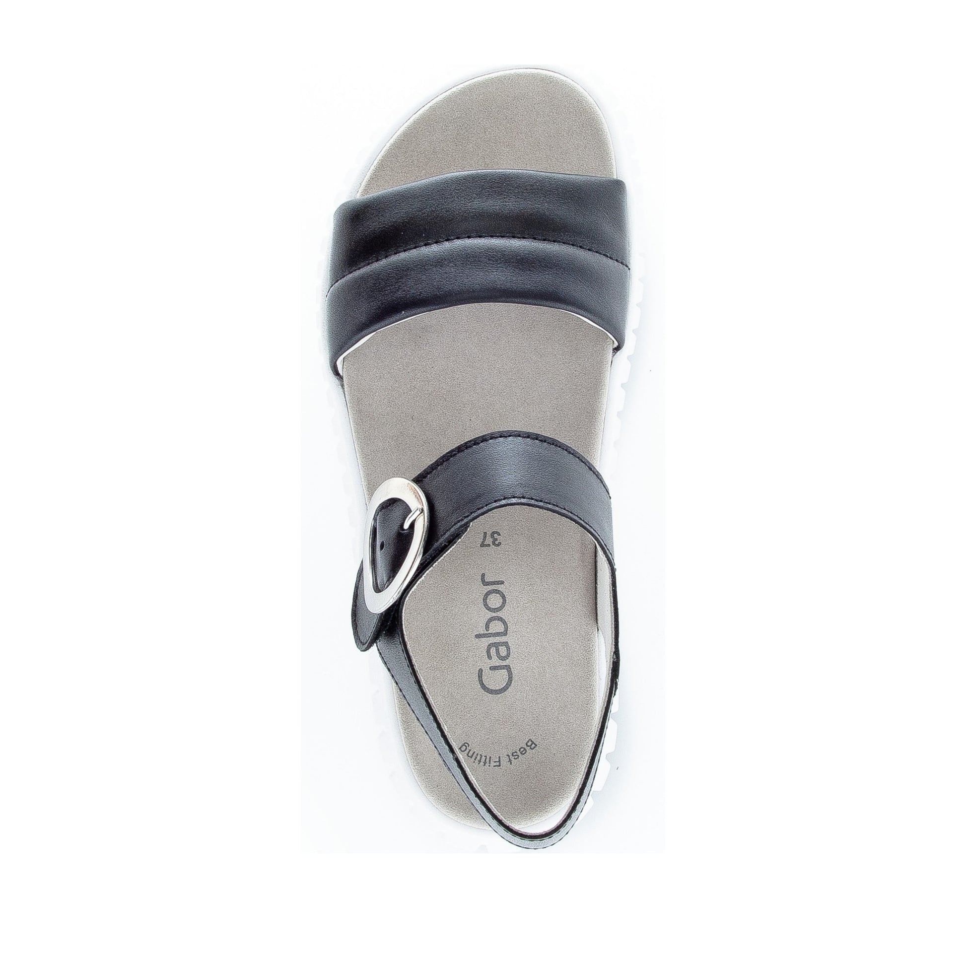 Women's Black Wedge Open-Toe Sandals