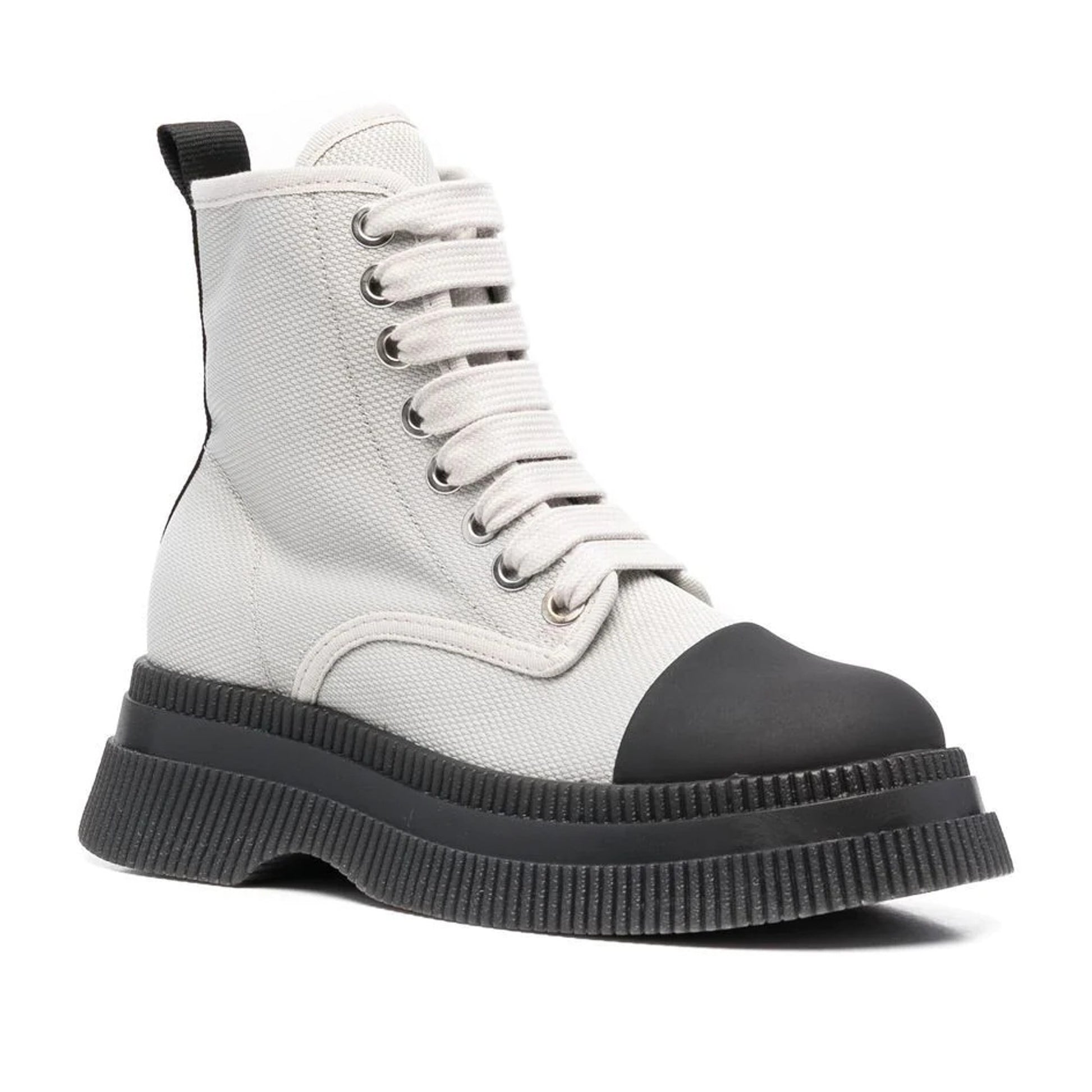 Women's Beige Creepers Ankle Boots