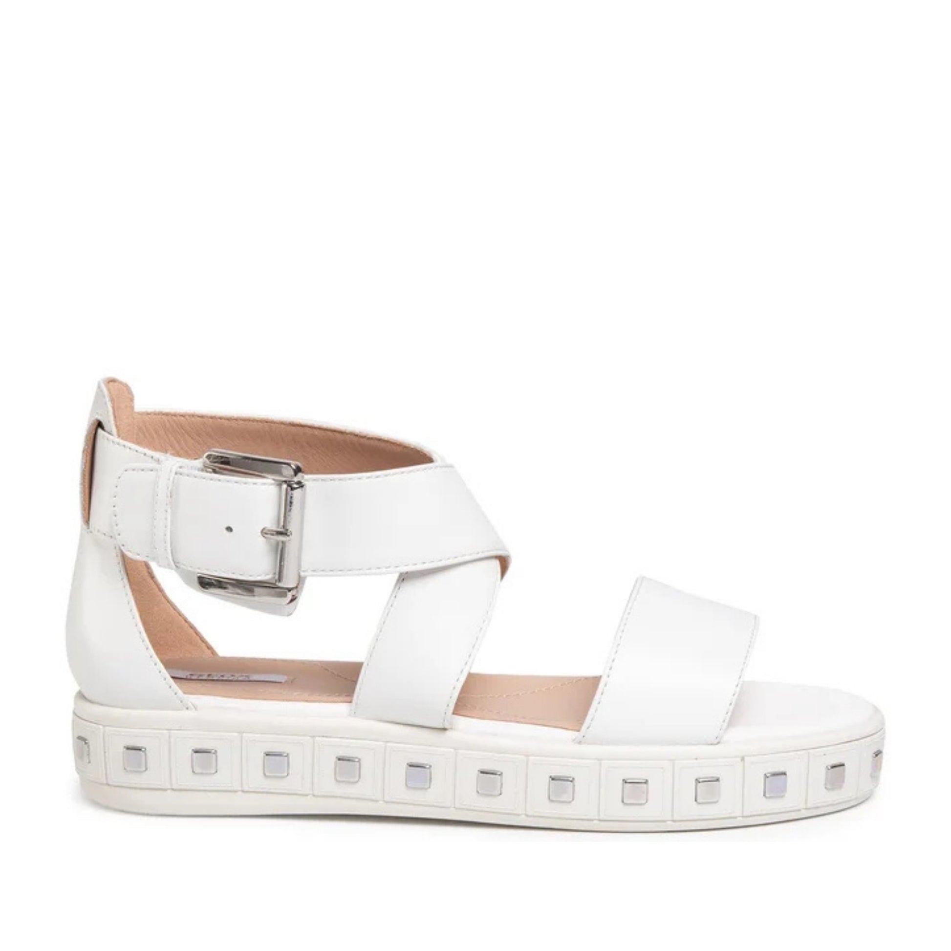 D Sandal Leelu Women's White Open-Toe Sandals