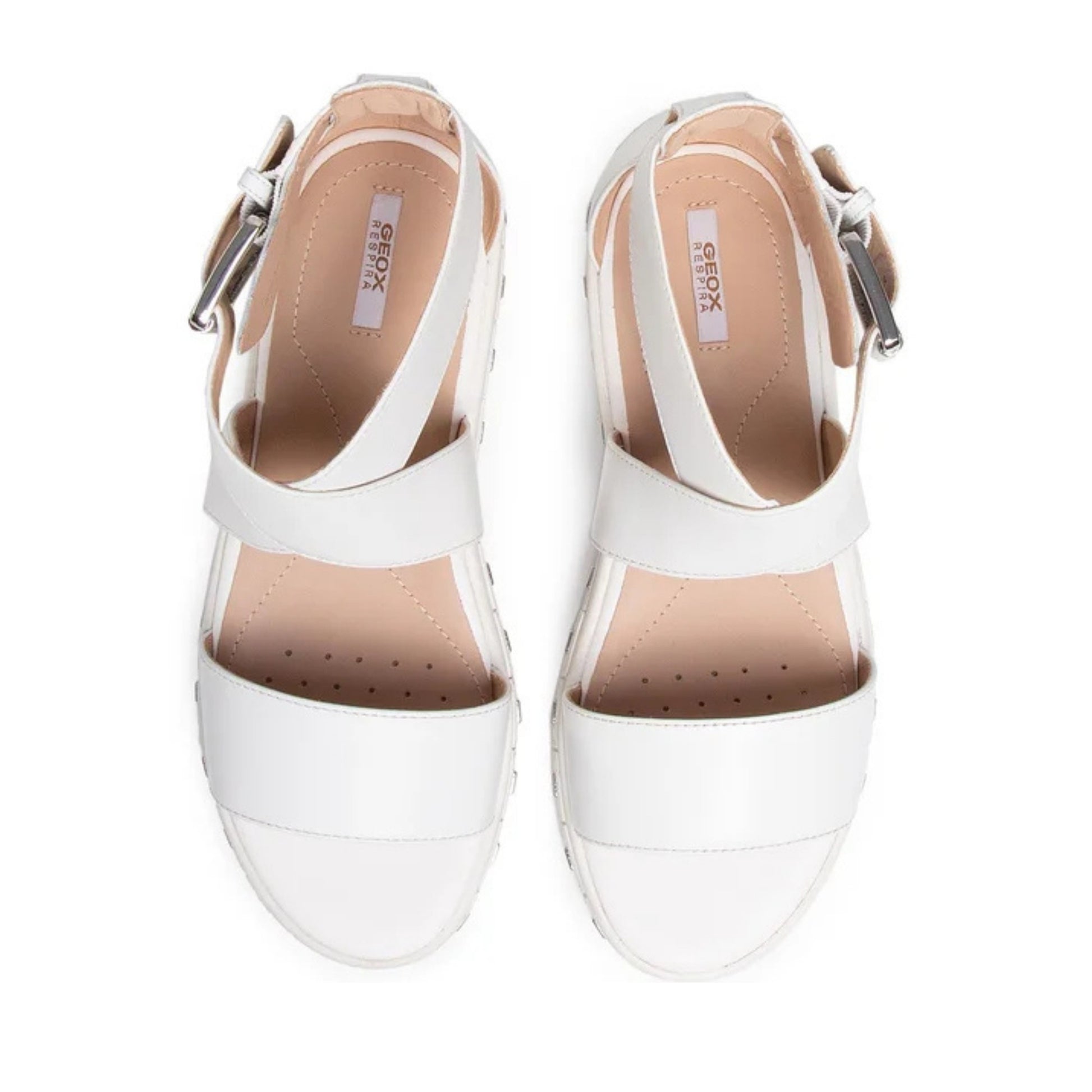 D Sandal Leelu Women's White Open-Toe Sandals