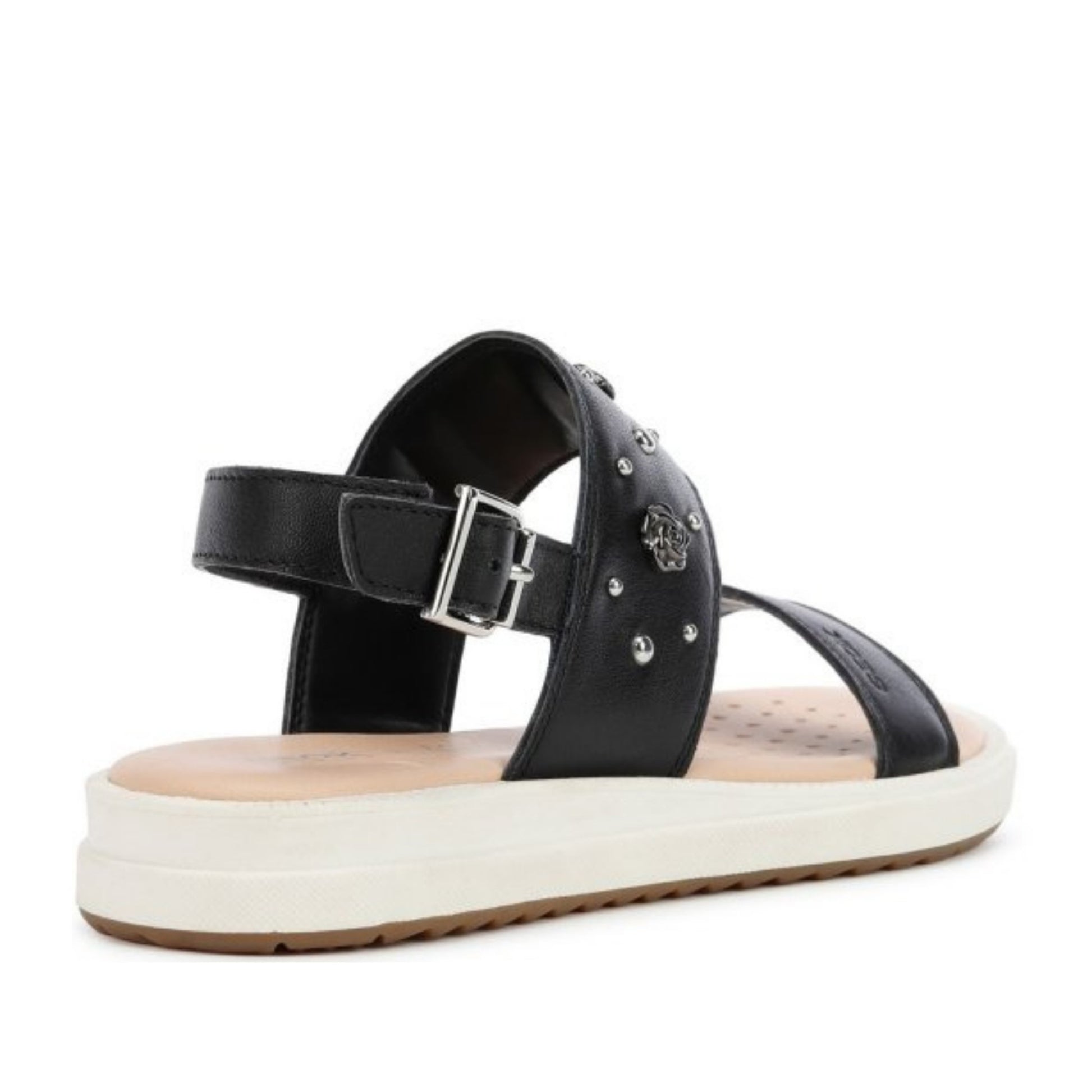 Rebecca Girls' Black Open-Toe Sandals