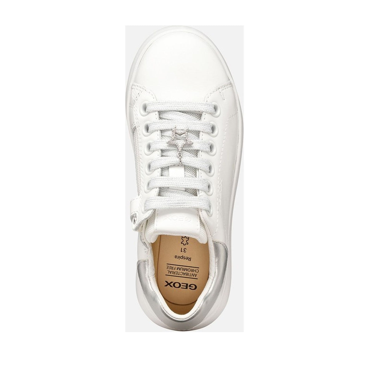 Puffypop Girls' White Fashion Sneakers