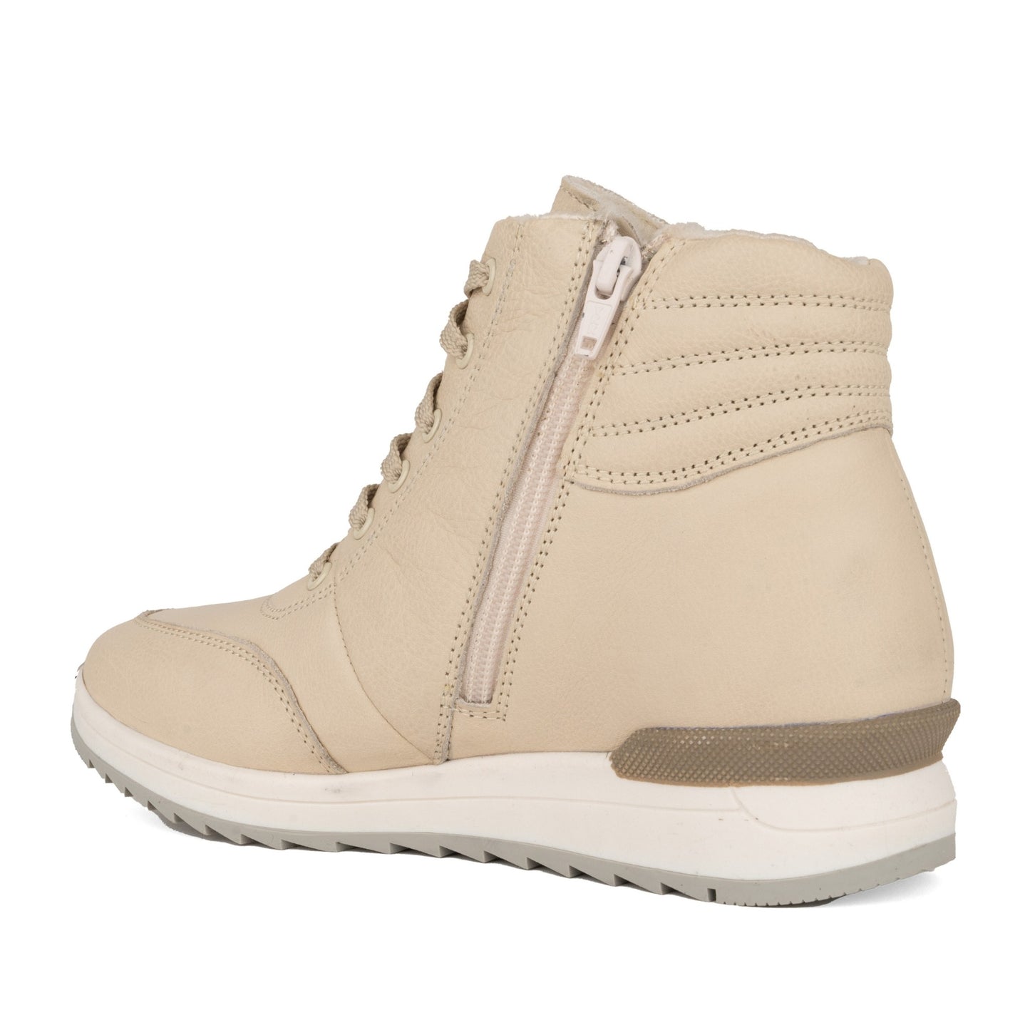 Women's Beige Wedge Ankle Boots