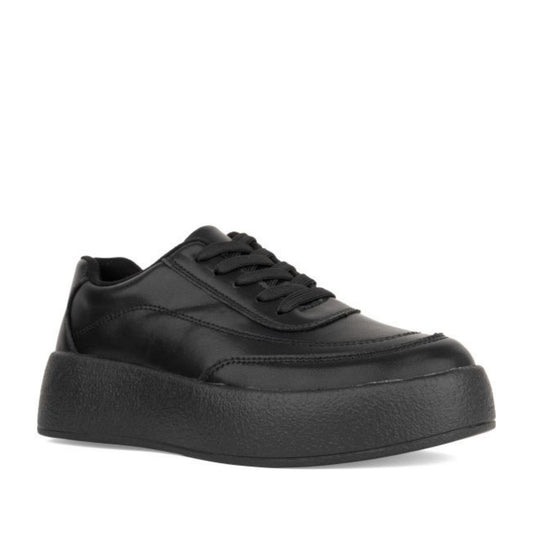 Women's Black Wedge Fashion Sneakers