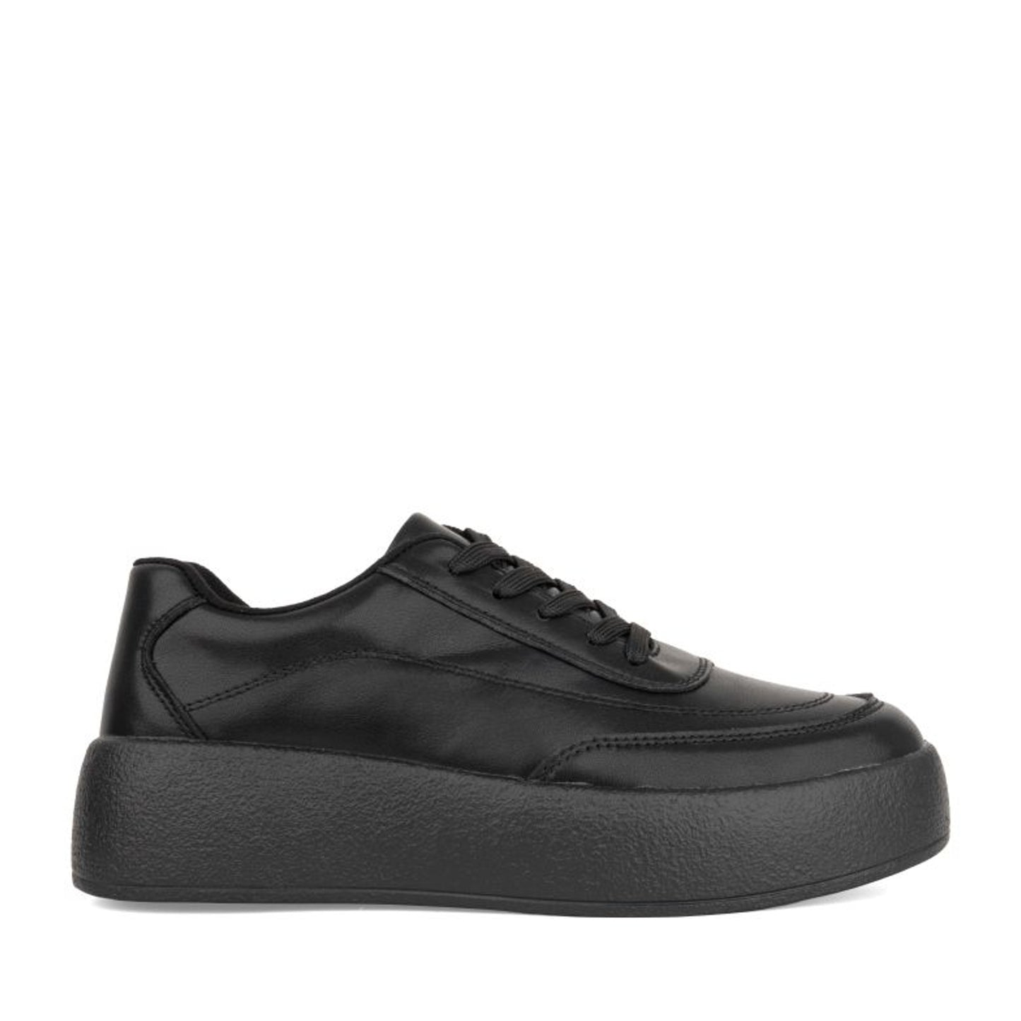 Women's Black Wedge Fashion Sneakers