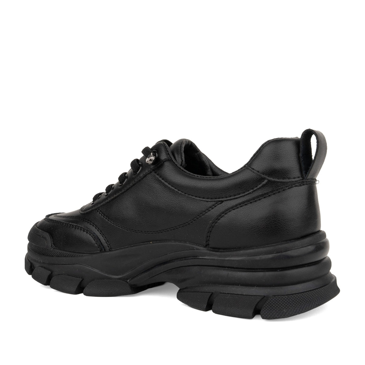 black casual closed sneakers