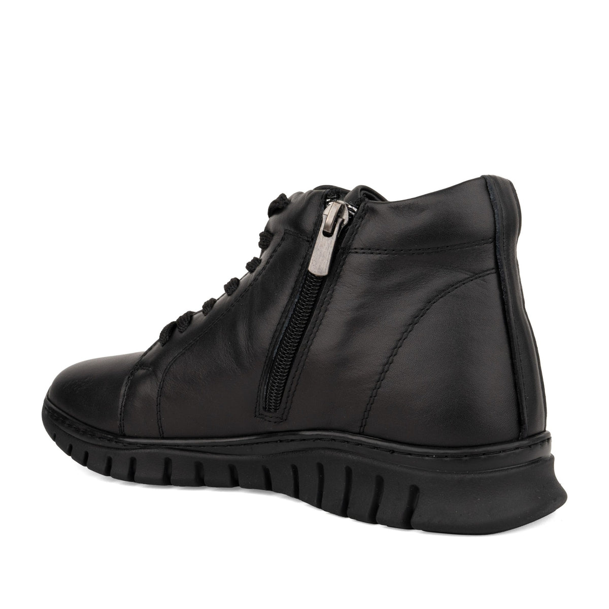 black casual closed booties