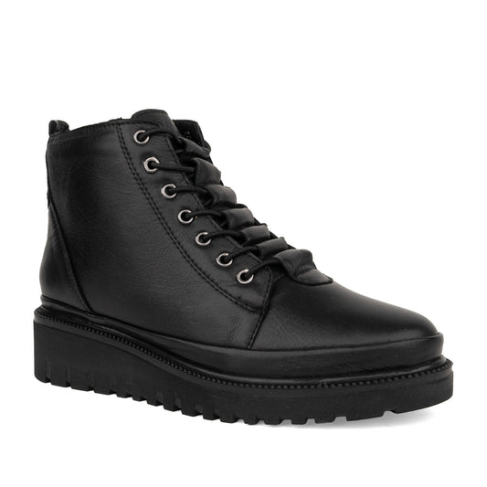 black casual closed booties