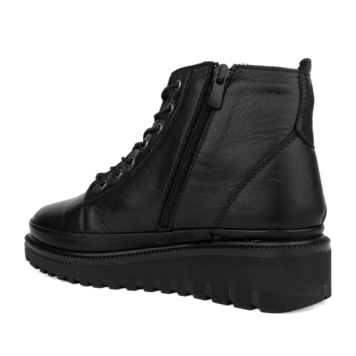 black casual closed booties