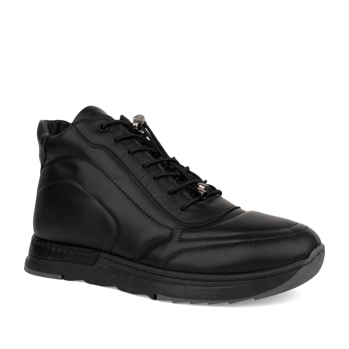 black casual closed booties