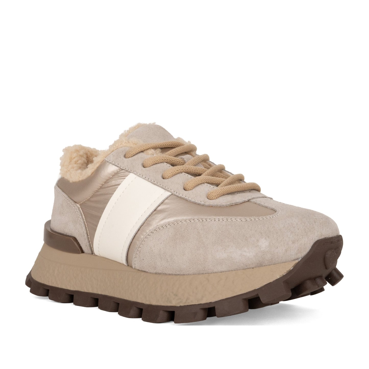 Women's Beige Warm Shoes