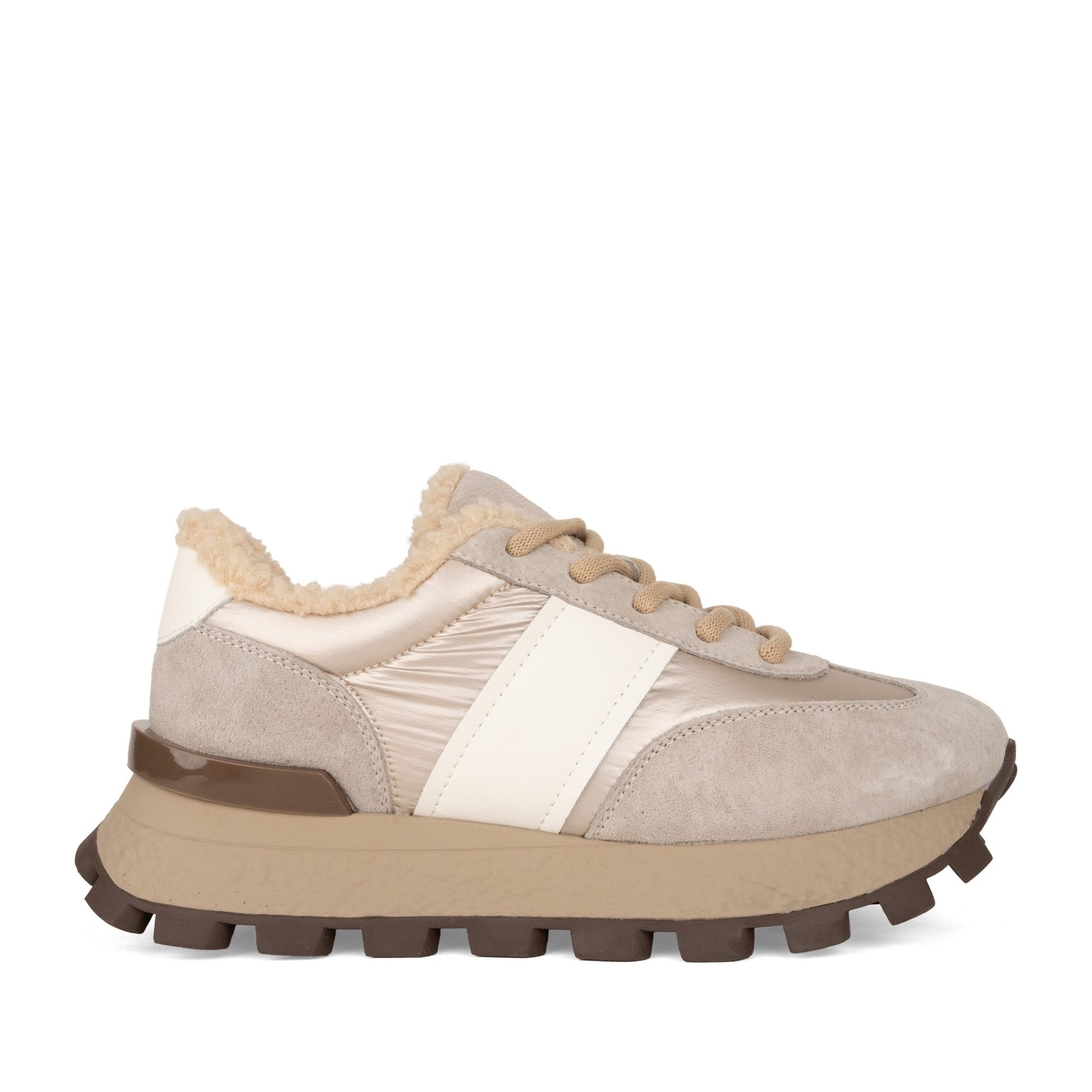 Women's Beige Warm Shoes