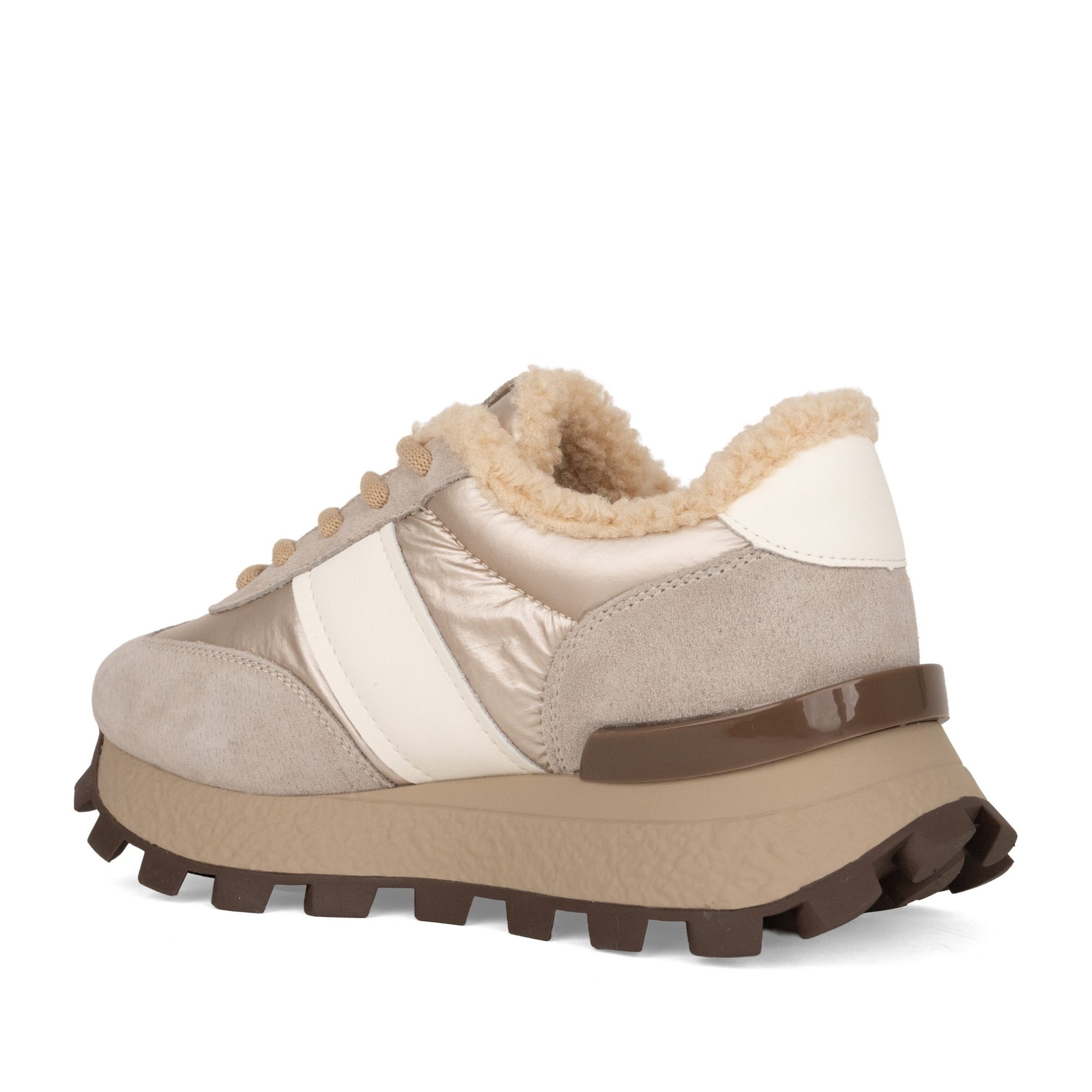 Women's Beige Warm Shoes