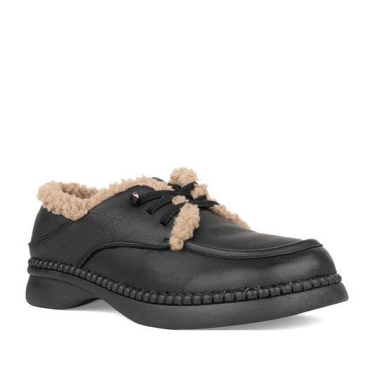 Women's Black Warm Loafers