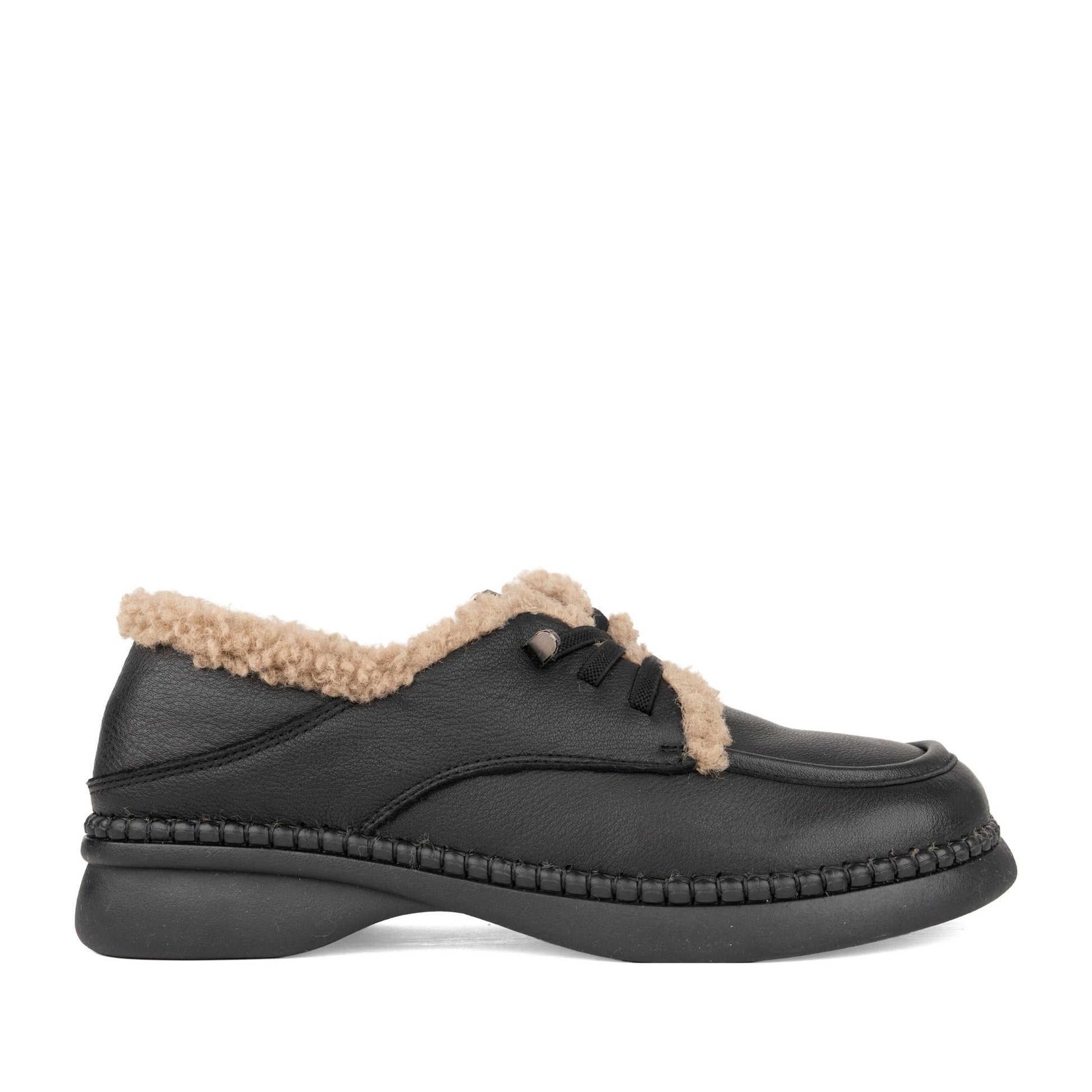 Women's Black Warm Loafers