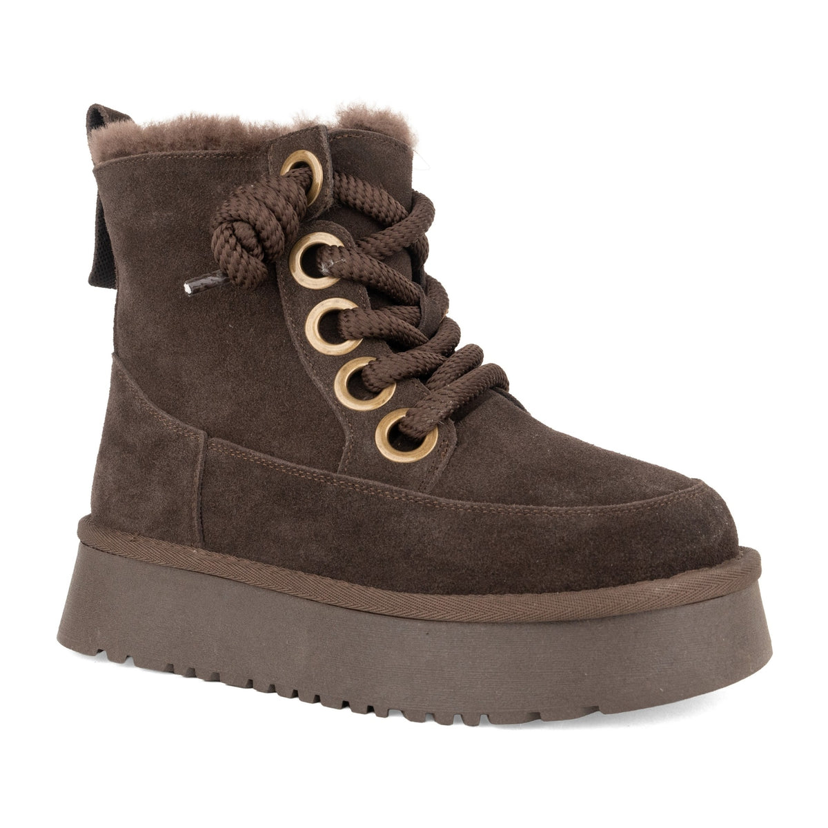 Women's Brown Wedge Boots