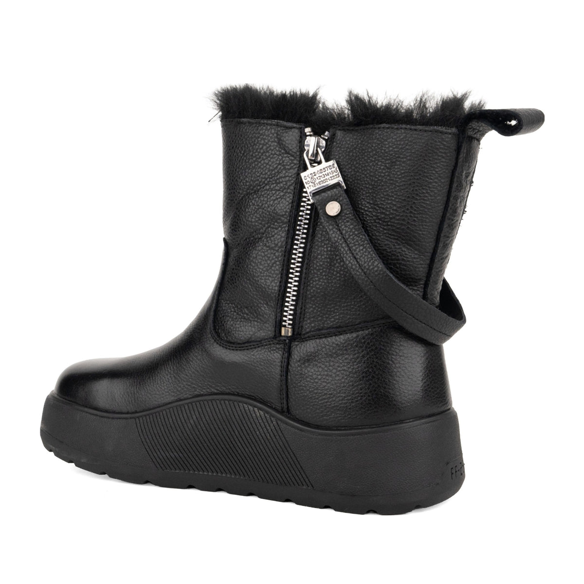 Women's Black Wedge Boots