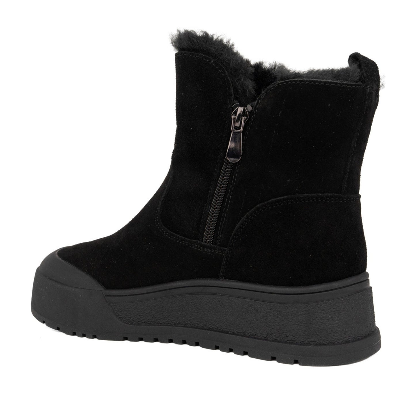 Women's Black Wedge Ankle Boots