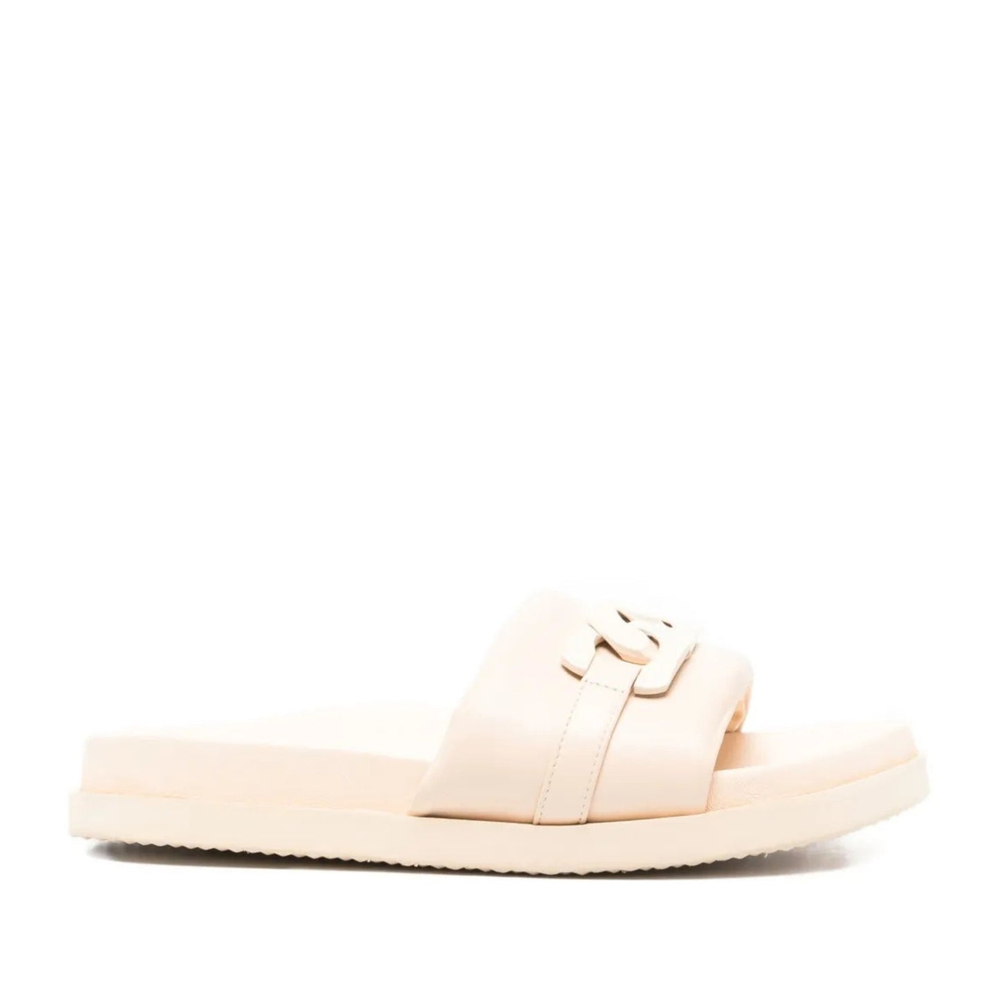 Gemma Women's Beige Wedge Open-Toe Slippers
