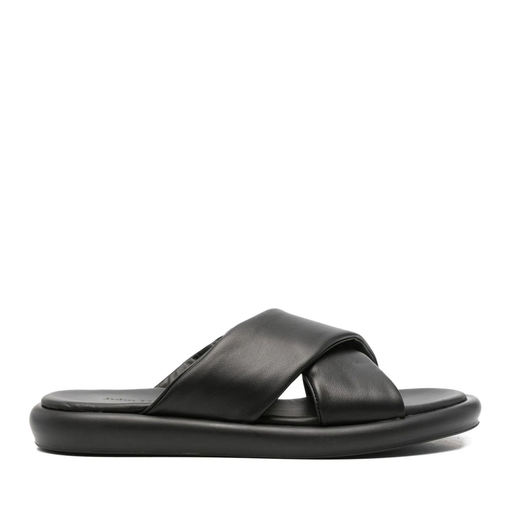 Men's Black Open-Toe Slippers