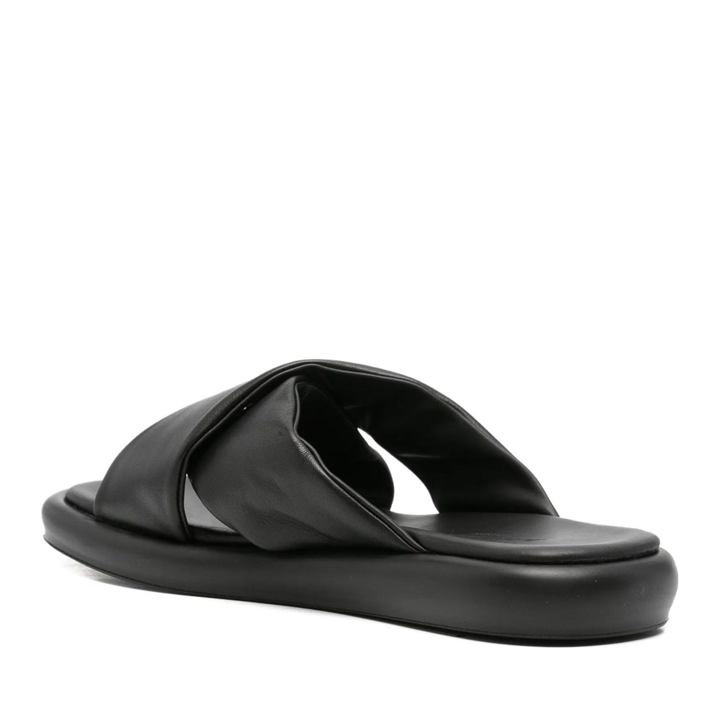 Men's Black Open-Toe Slippers