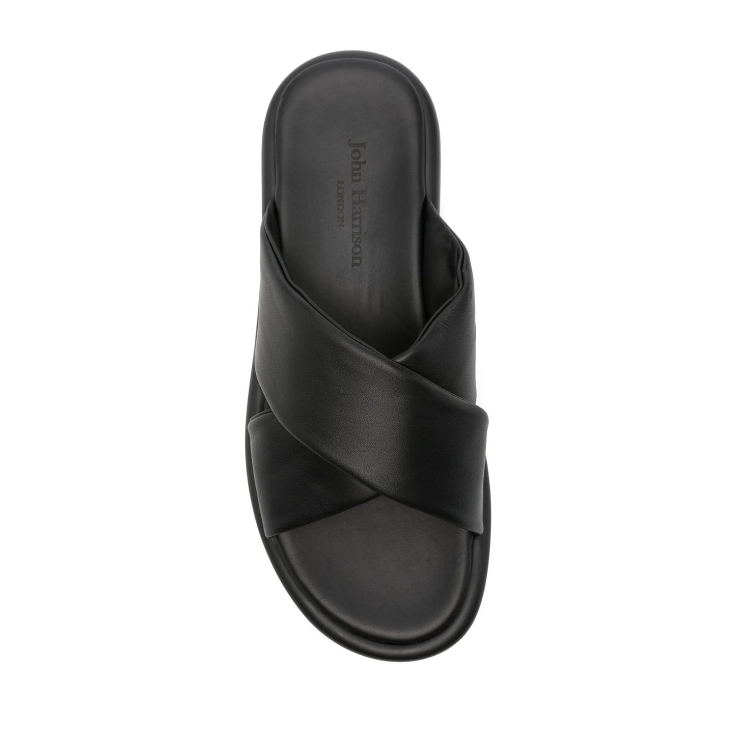 Men's Black Open-Toe Slippers