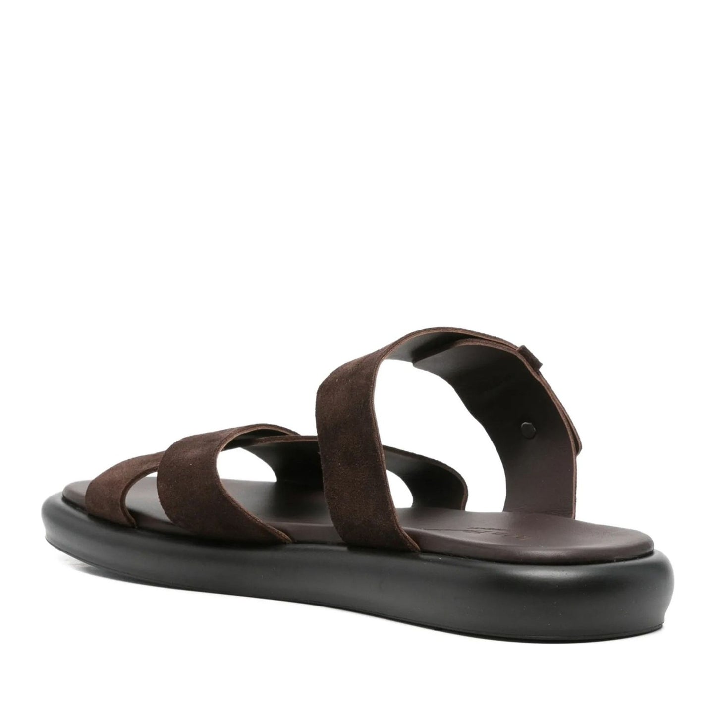 Men's Brown Open-Toe Slippers