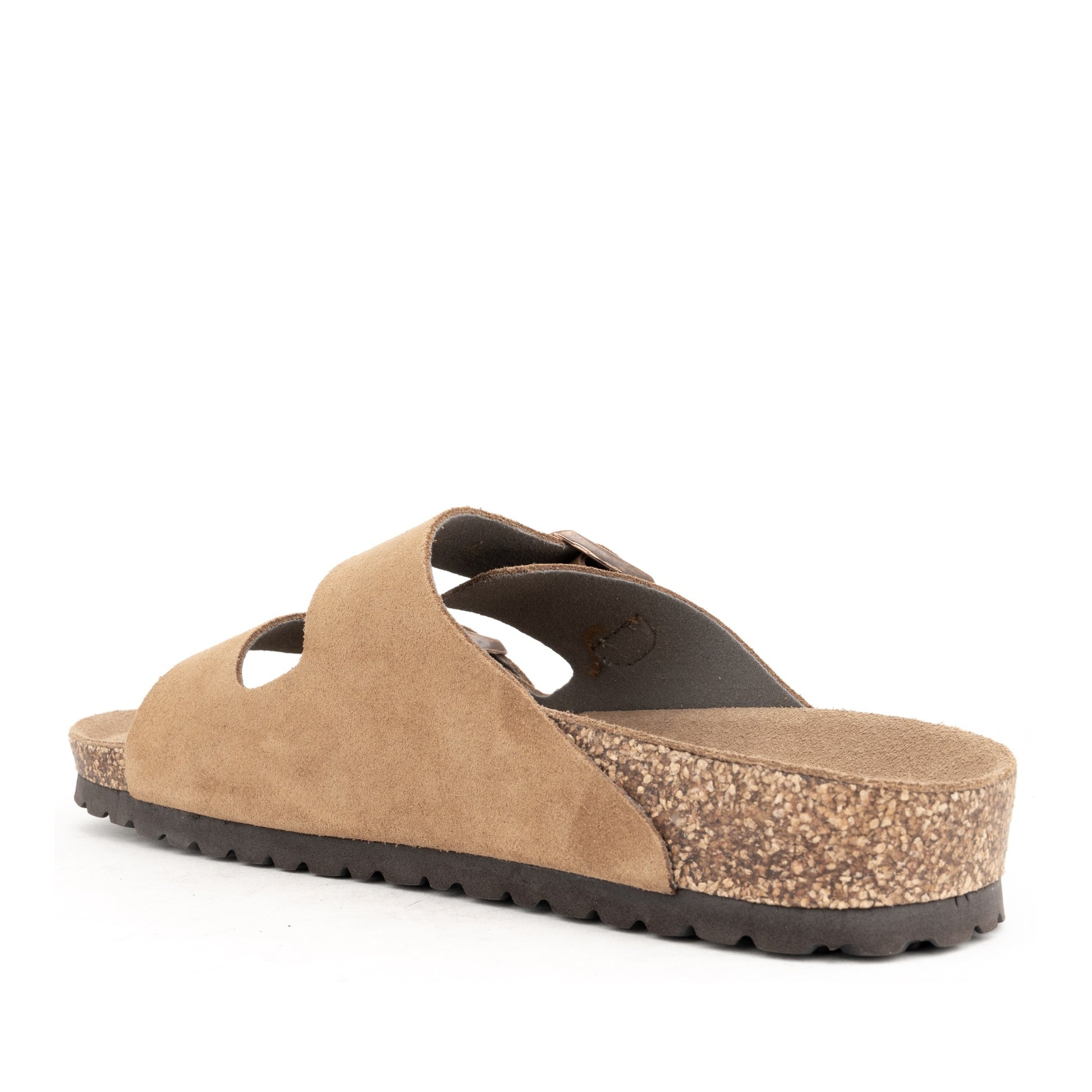 Men's Brown Open-Toe Slippers