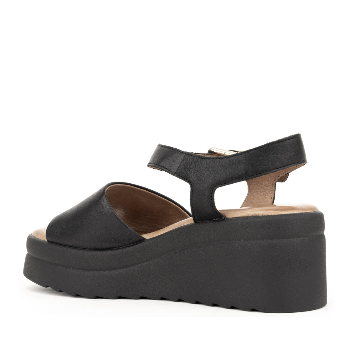 black casual open sandals