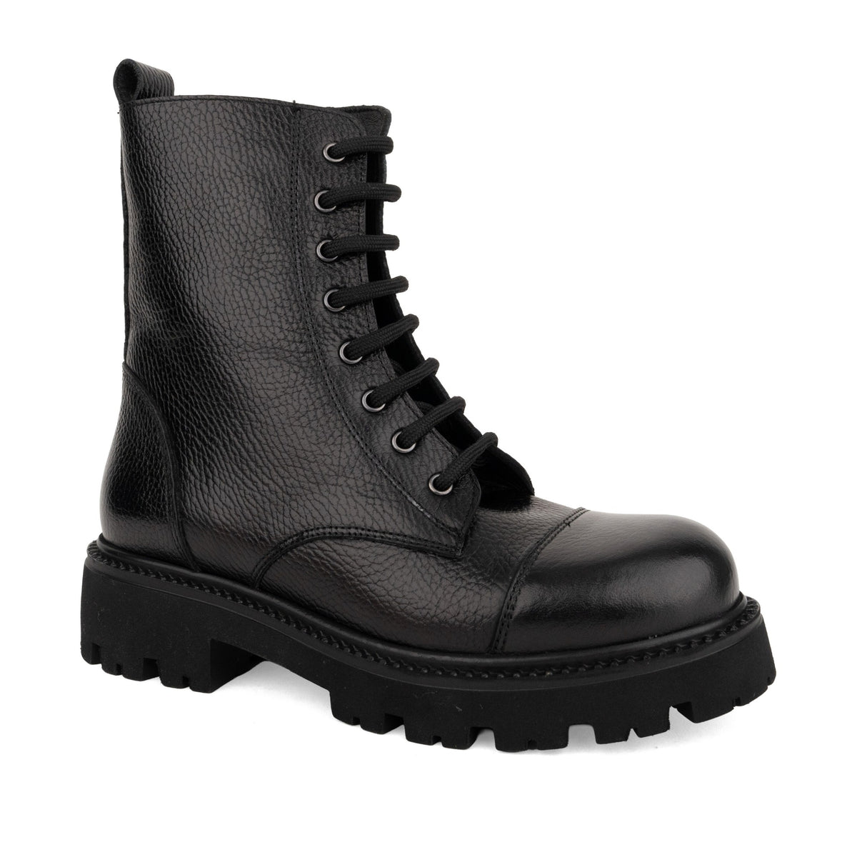 black casual closed booties