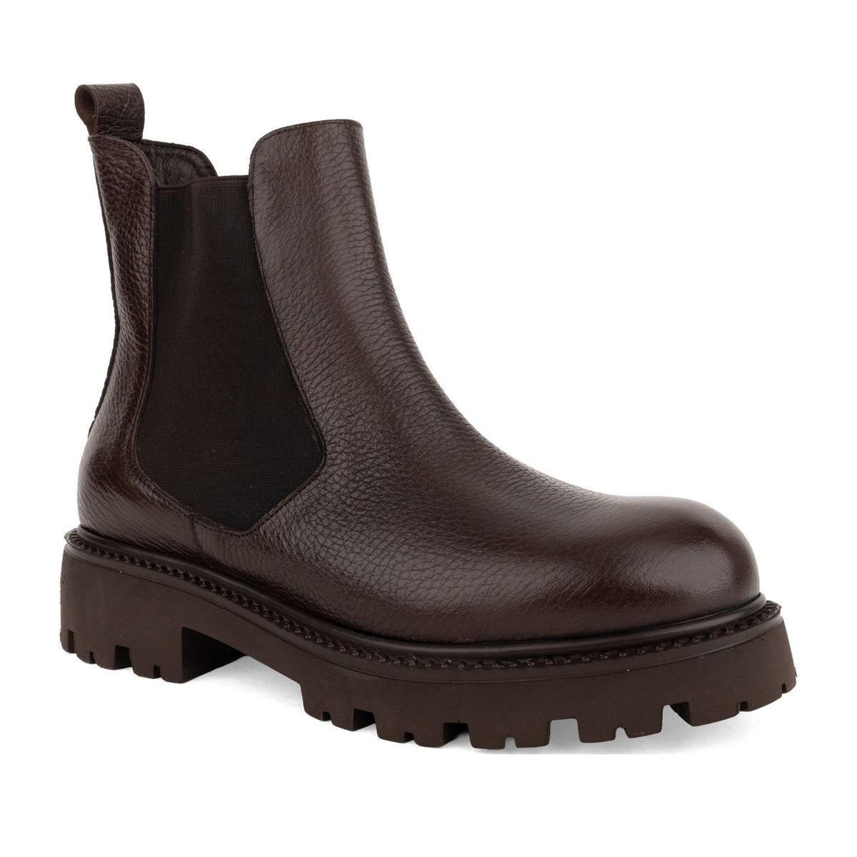 brown casual closed booties