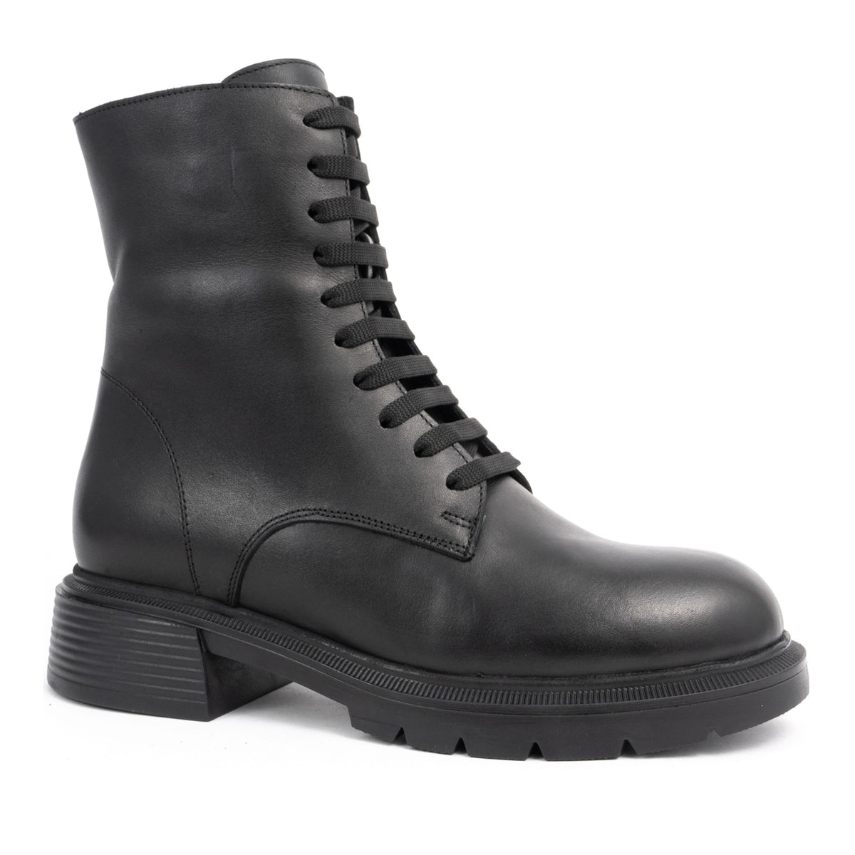 black casual closed booties