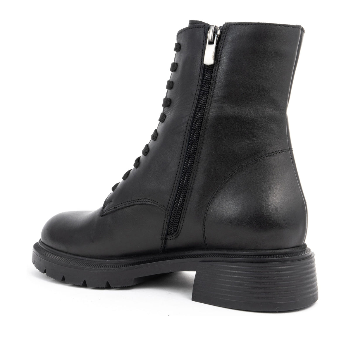 black casual closed booties