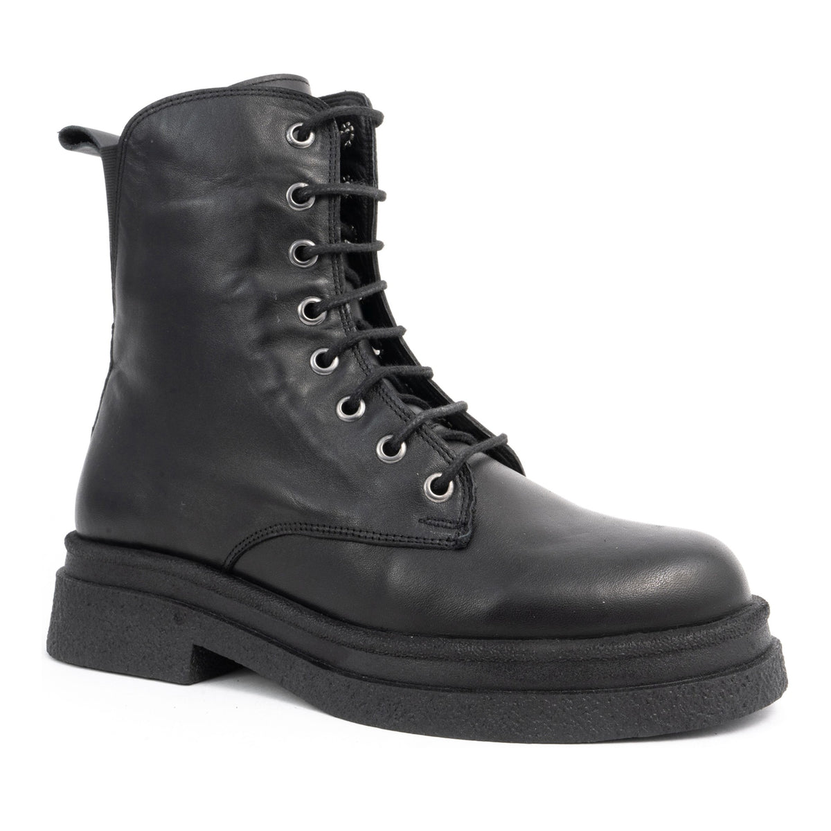 black casual closed booties
