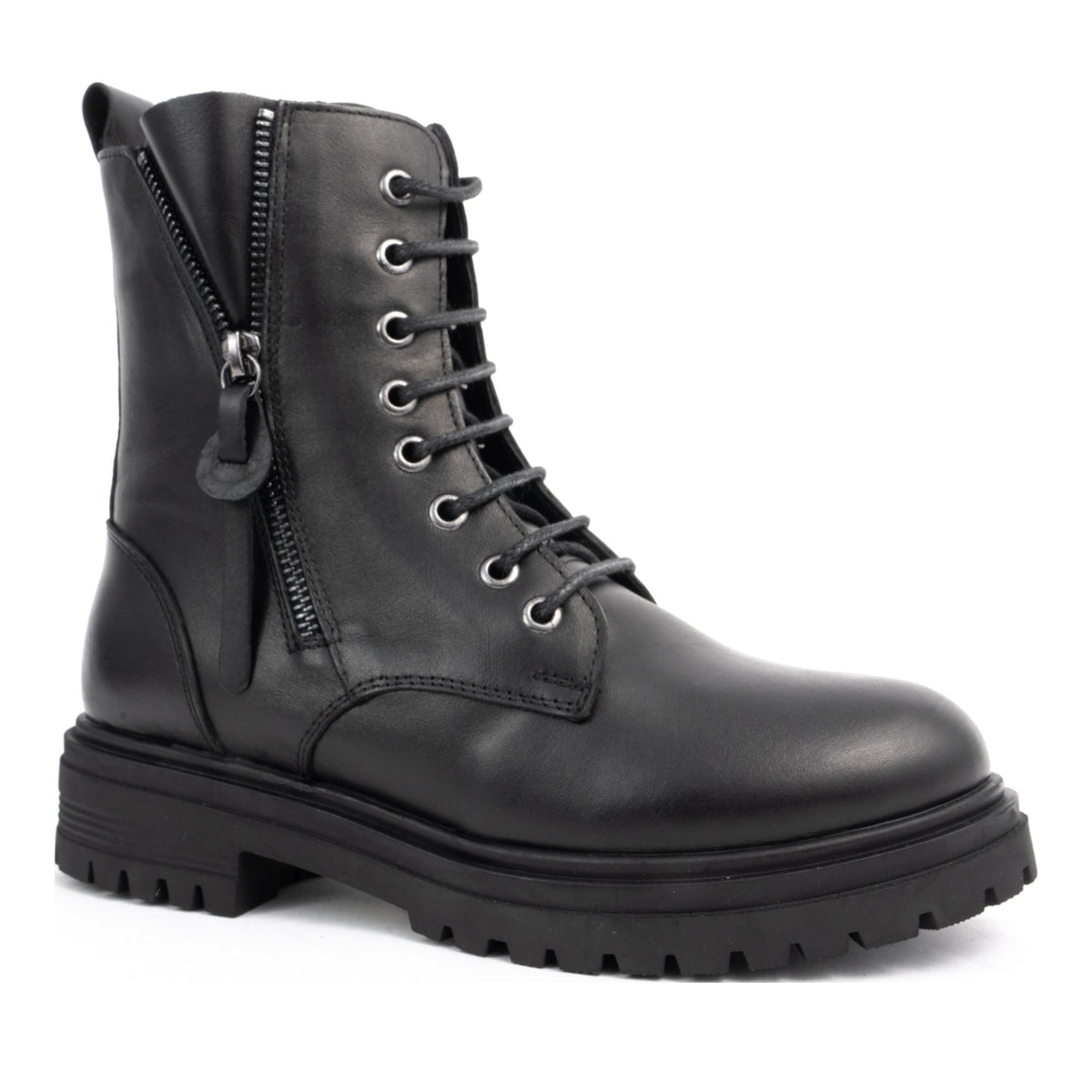 black casual closed booties