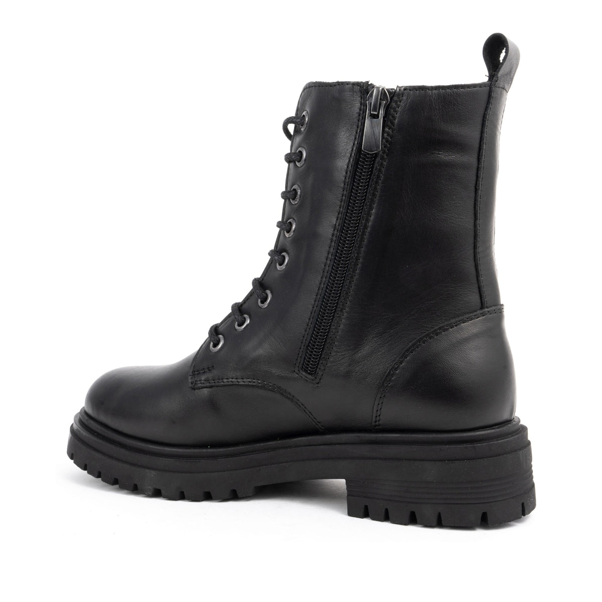 black casual closed booties