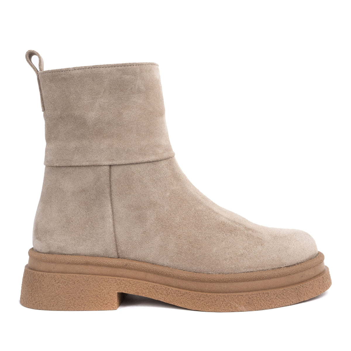 beige casual closed booties