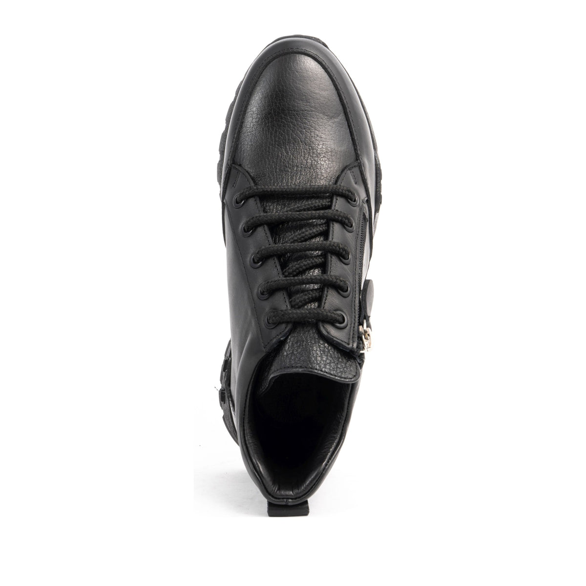 black casual closed booties