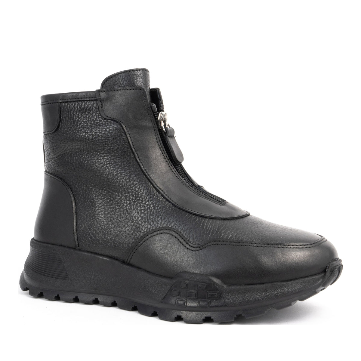 black casual closed booties