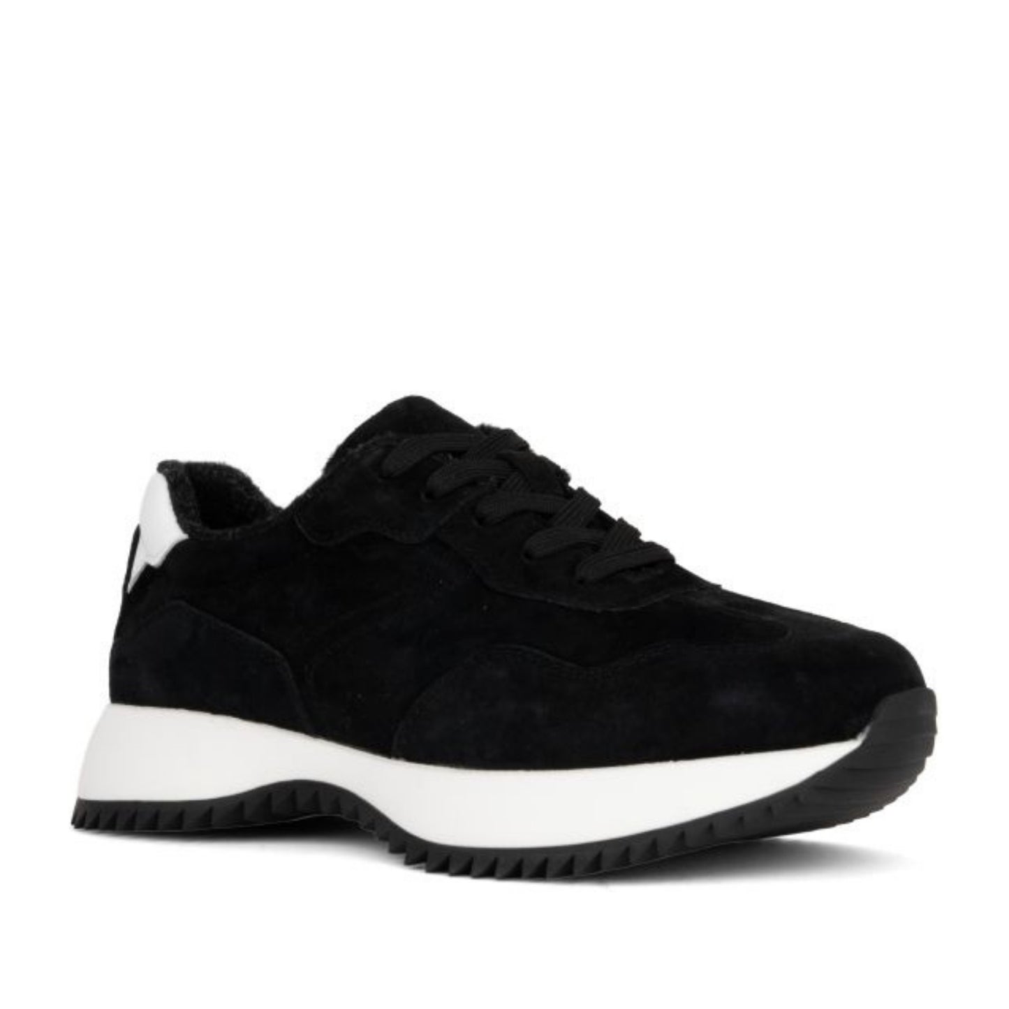 Women's Black Wedge Fashion Sneakers