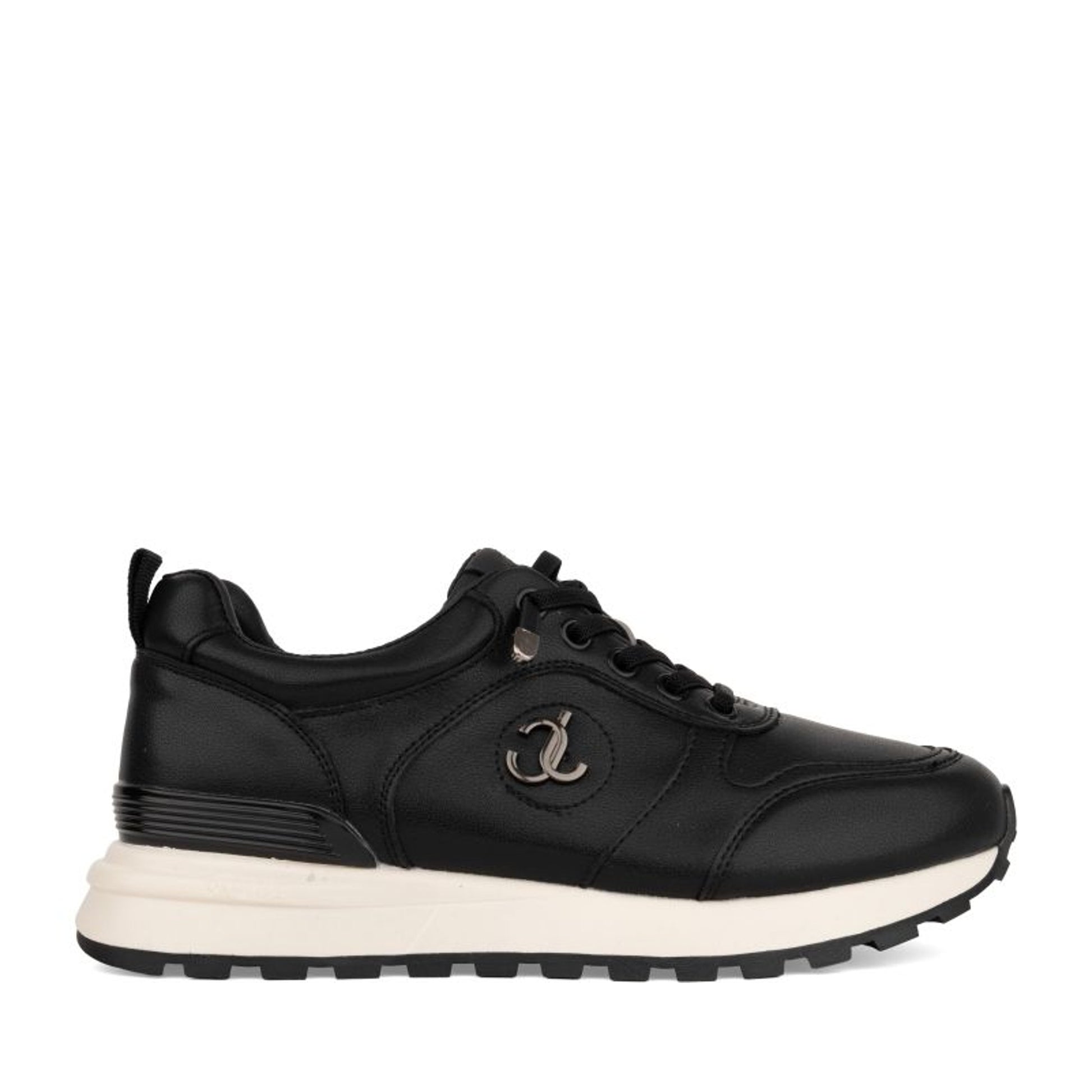 Women's Black Wedge Fashion Sneakers