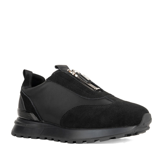 Women's Black Wedge Fashion Sneakers