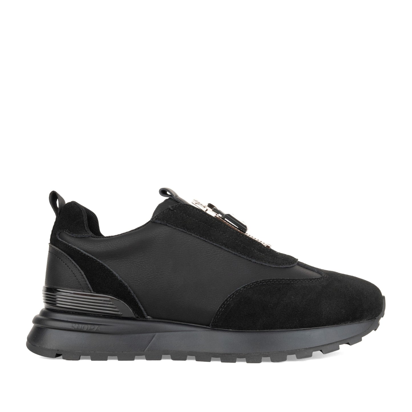 Women's Black Wedge Fashion Sneakers
