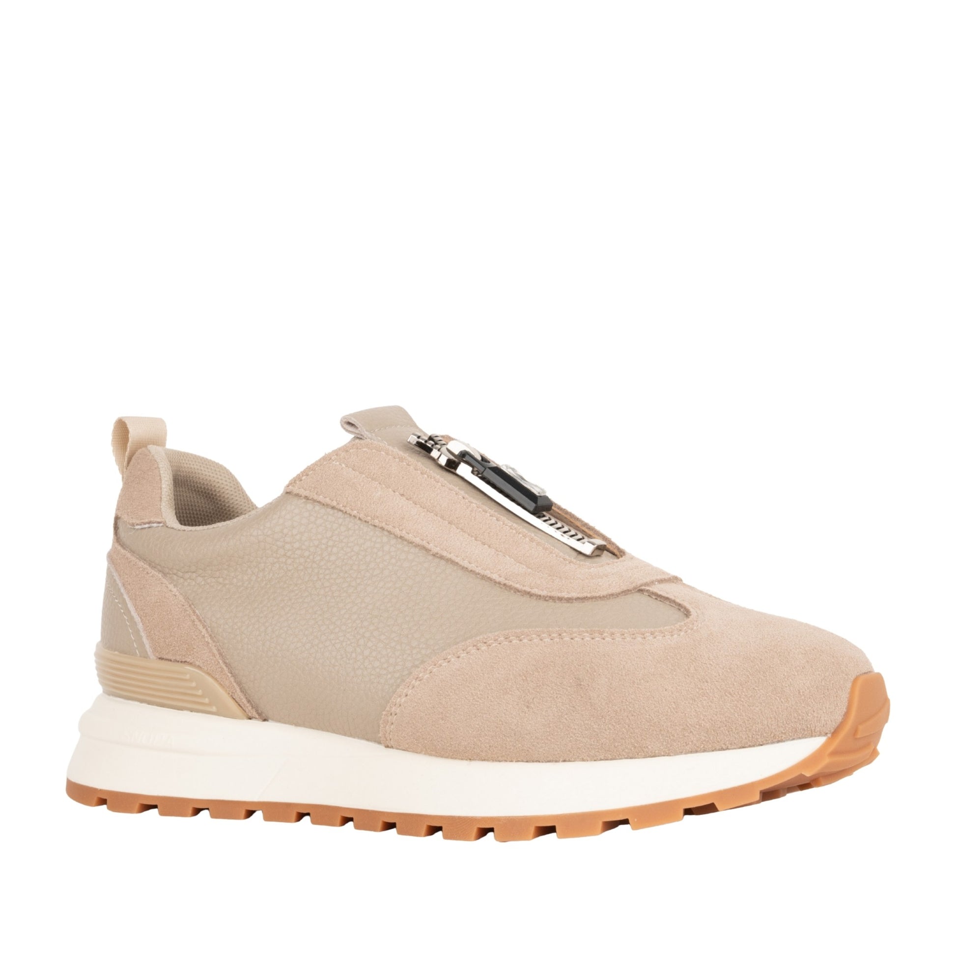 Women's Beige Wedge Fashion Sneakers