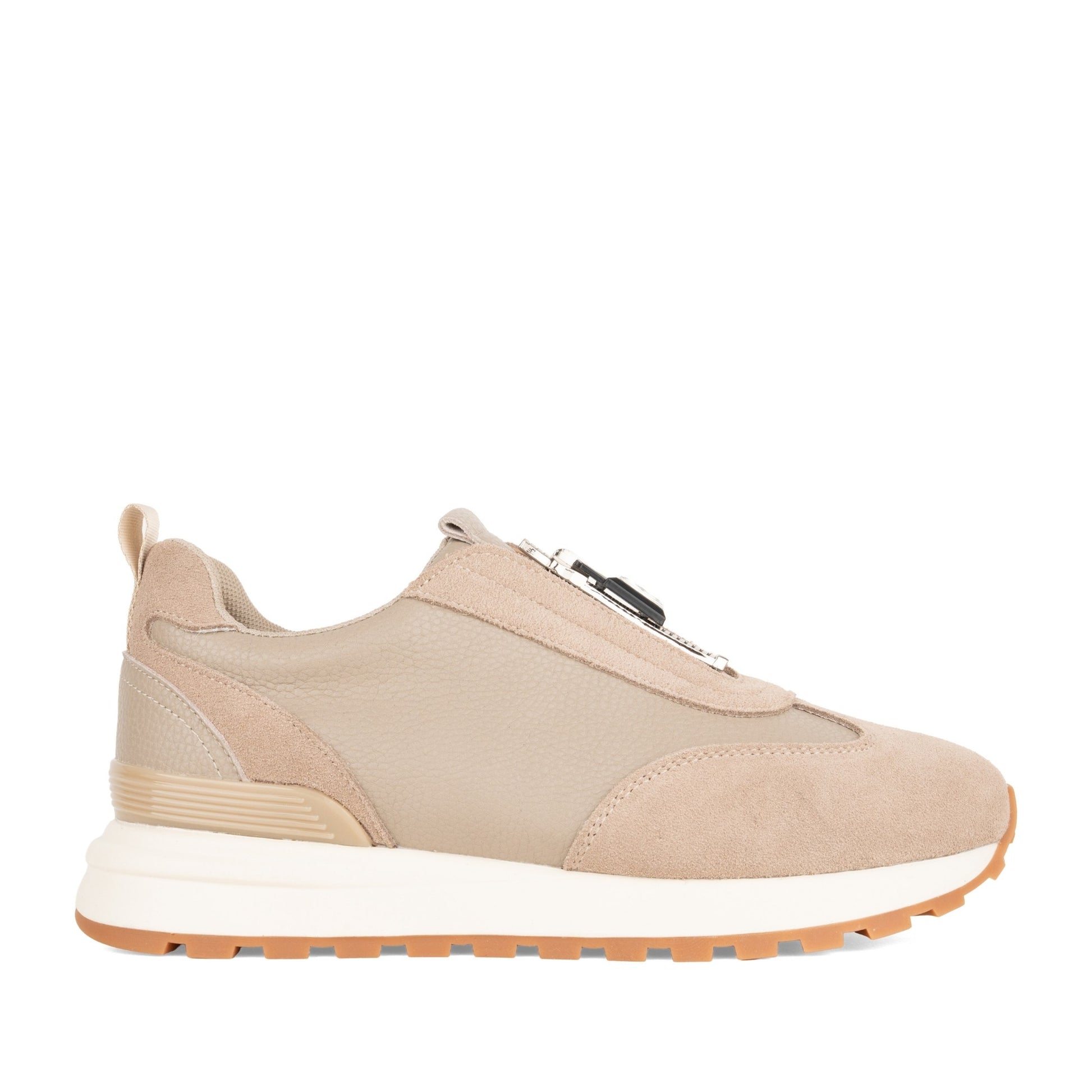 Women's Beige Wedge Fashion Sneakers